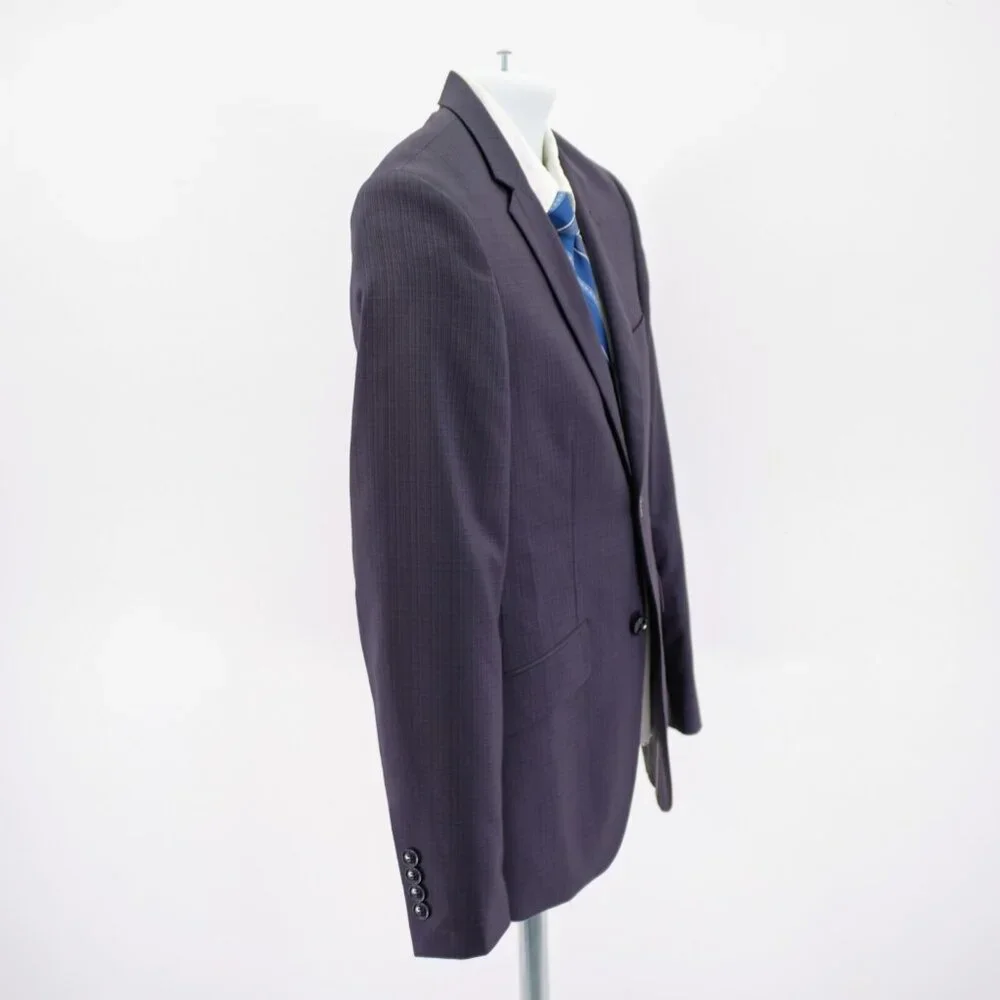 Lineage Polyester Rayon Spandex Striped 2 Button Blazer 36S‎